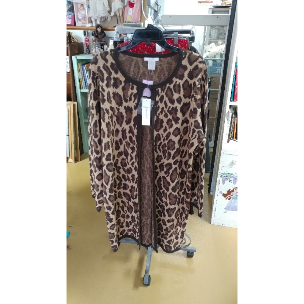 Joan Vass Long Cardigan Sweater